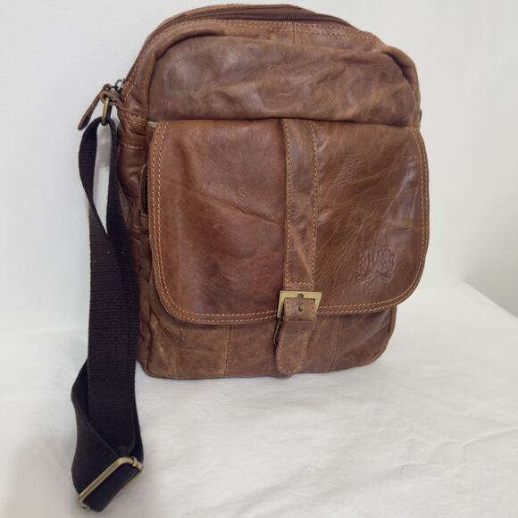 Unbranded Other - Vintage Brown Leather Crossbody Messenger Bag – Style Unisex’s
